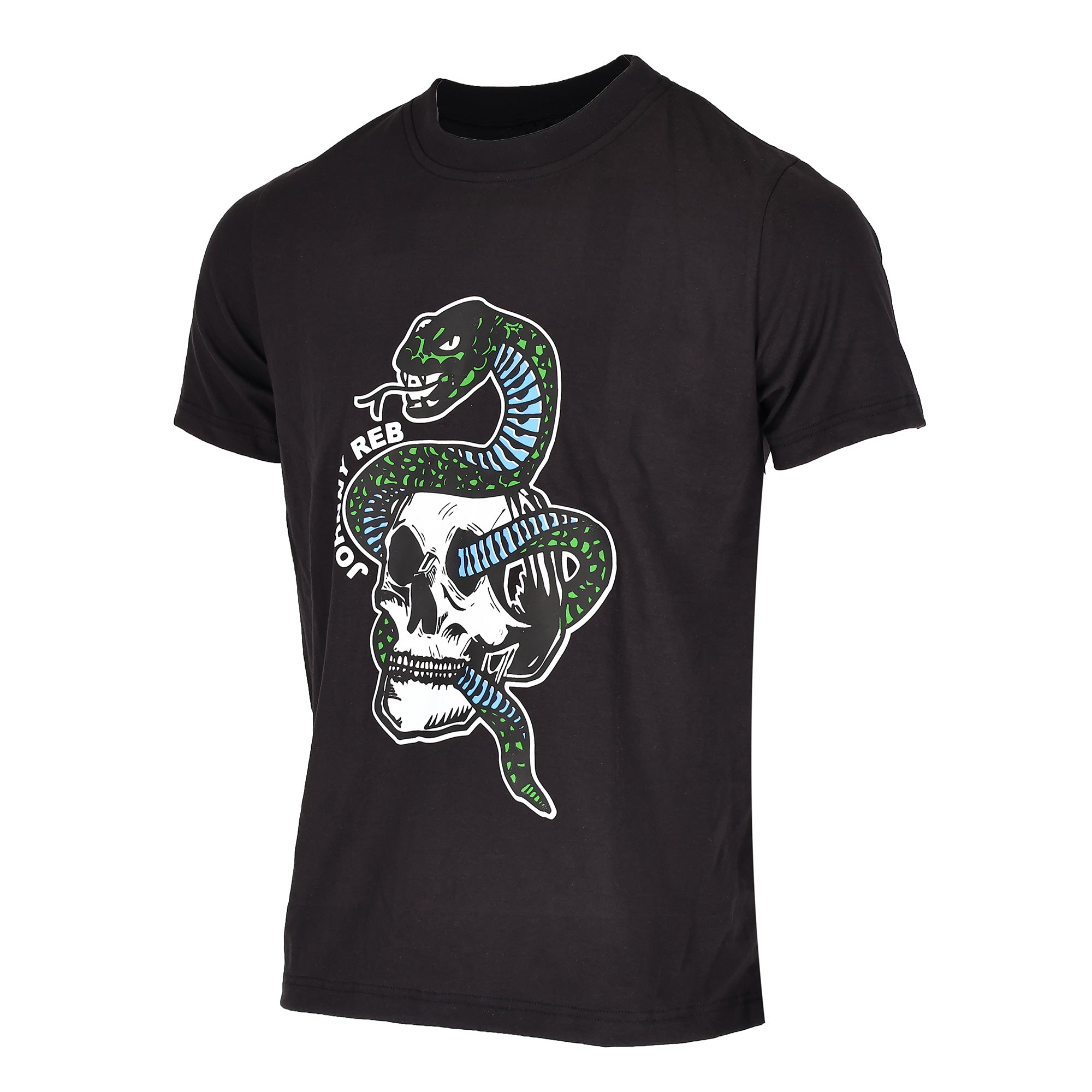 Johnny Reb Snake & Skull T-Shirt - Blue