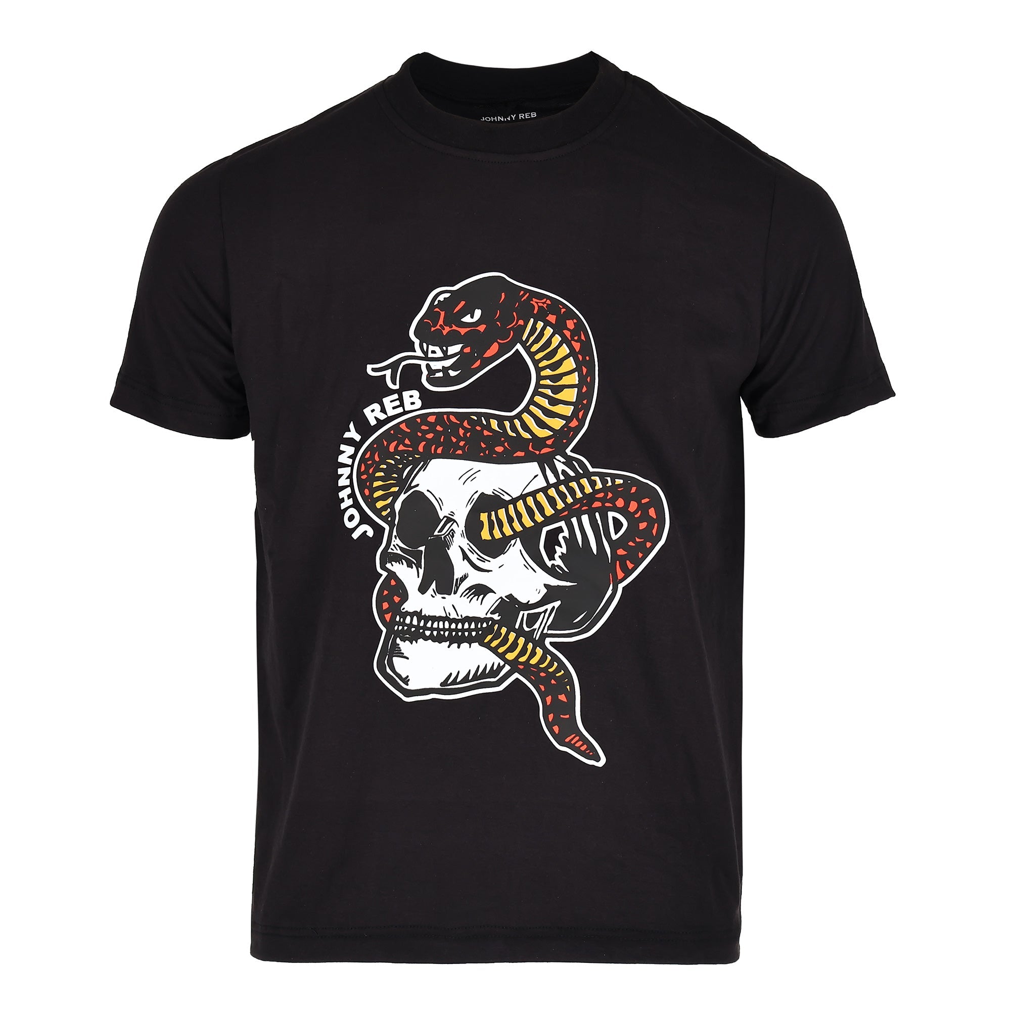 Johnny Reb Snake & Skull T-Shirt - Red (100% off)