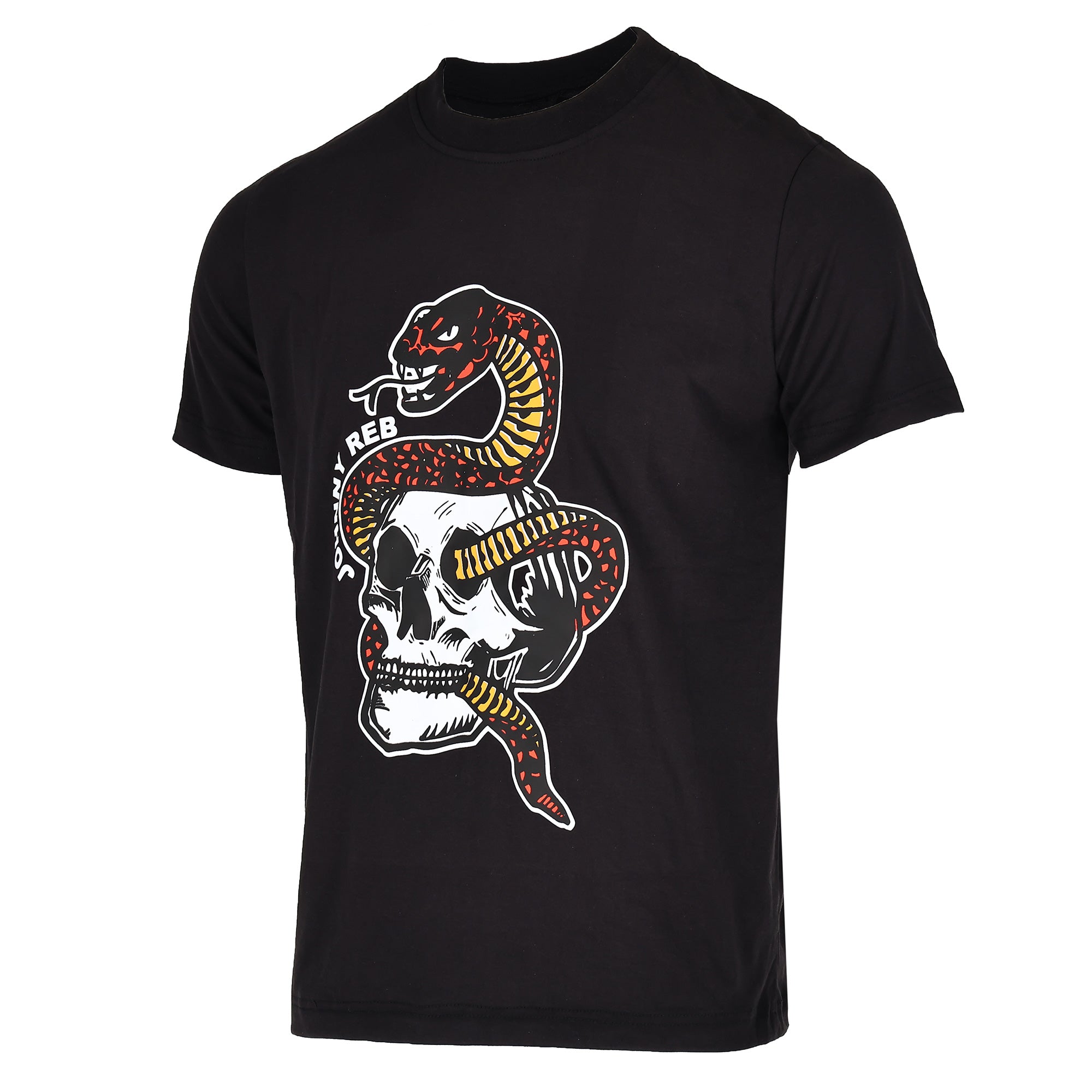 Johnny Reb Snake & Skull T-Shirt - Red