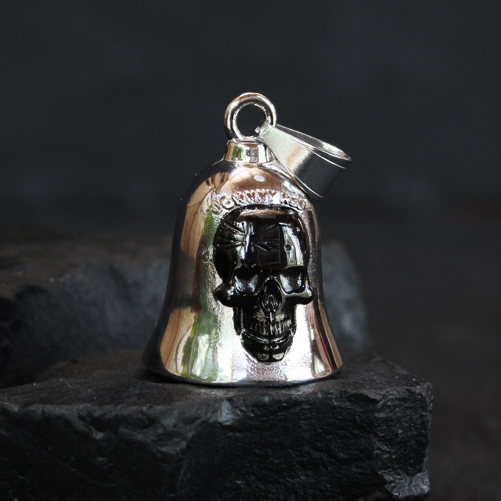 Skull Flag Ride Bell - Silver