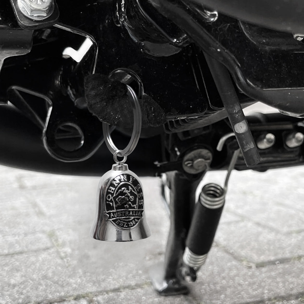 Johnny Reb Logo Ride Bell - Silver