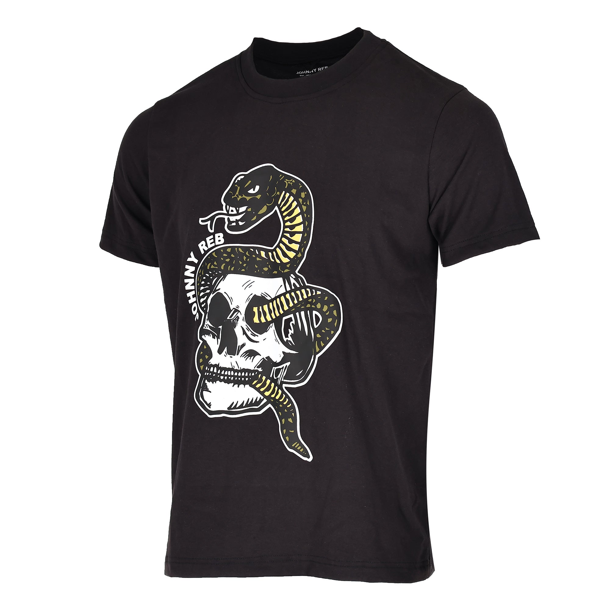Johnny Reb Snake & Skull T-Shirt - Olive