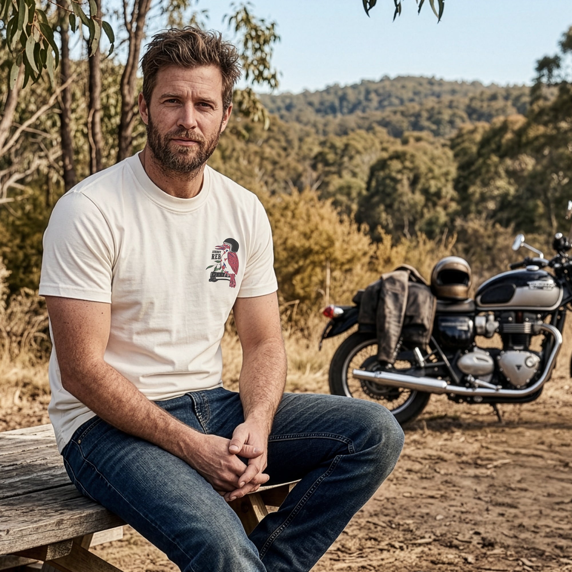 Johnny Reb Riding Kookaburra T-Shirt
